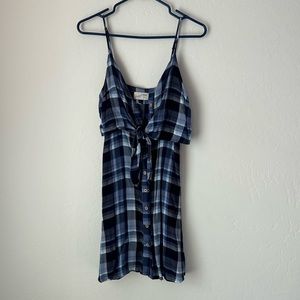Blue plaid dress